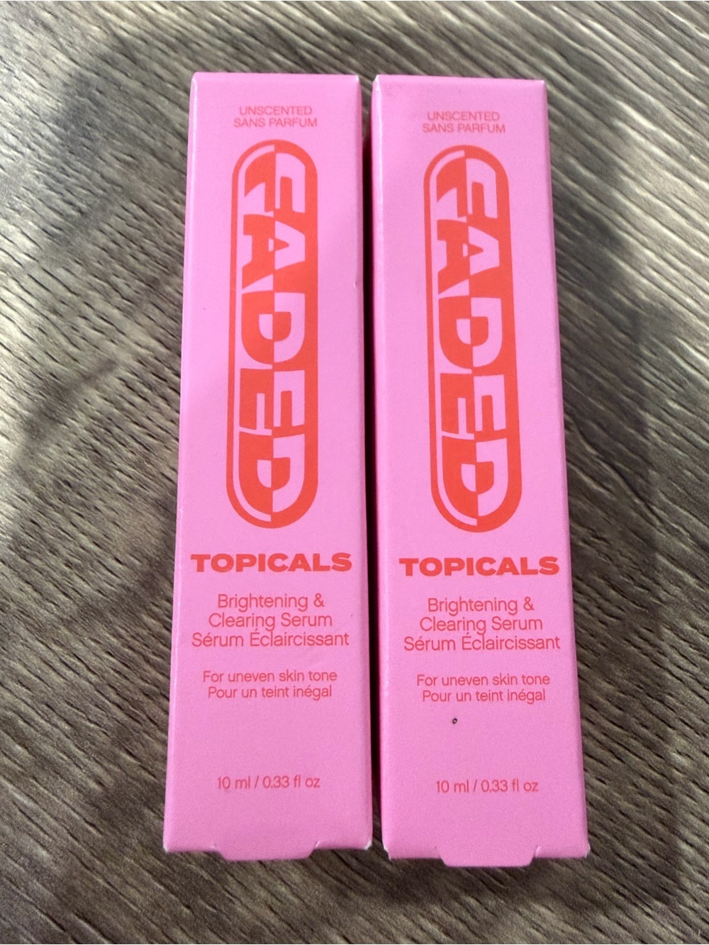 2 x Faded Topicals Brightening & Clearing Serum 10 ml Each New